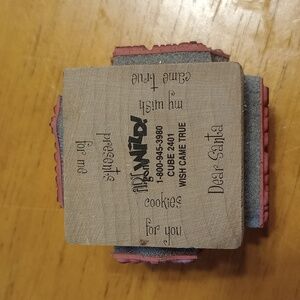 Four Sided Christmas Rubber Stamp